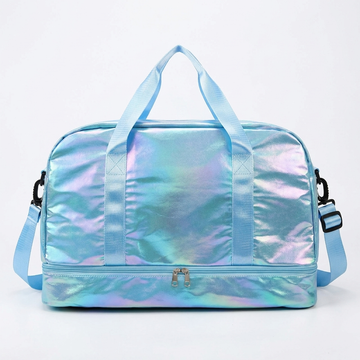 Zone Bag Pearl - Iridescent Duffel with Shoe Compartment — Pearl Blue