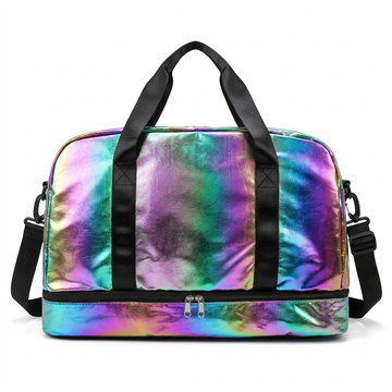 Zone Bag Pearl - Iridescent Duffel with Shoe Compartment — Iridescent Gold