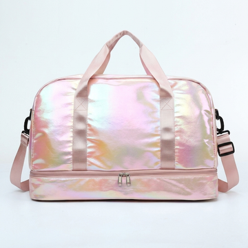 Zone Bag Pearl - Iridescent Duffel with Shoe Compartment — Pearl Pink